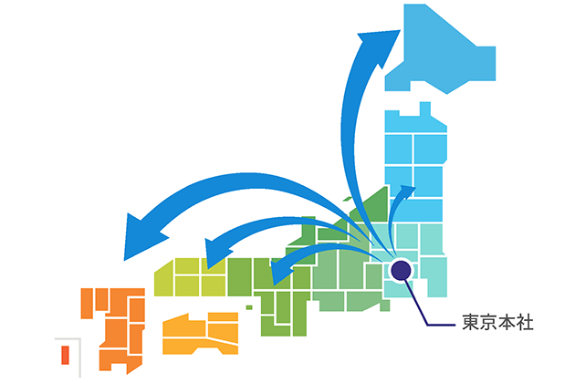 ニッコーレン東京本社から大阪・仙台営業所、さらに全国へ